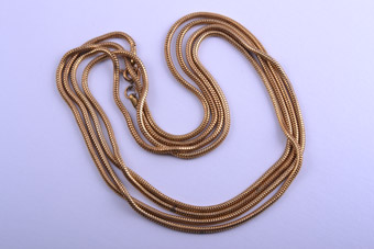 Gilt Vintage Snake Chain Necklace