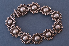 Solid Silver Retro Vintage Mexican Bracelet