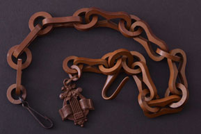 Vulcanite Victorian Fob Chain