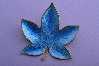 Silver Gilt And Enamel Retro Brooch From Denmark