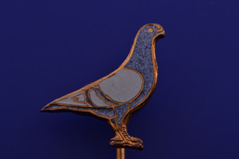 Gilt And Enamel Bird Stick Pin 