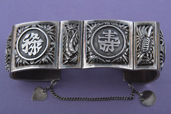 Silver Vintage Oriental Bracelet