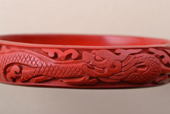 Cinnabar 1920's Oriental Bangle