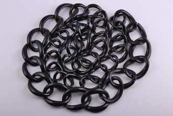 Plastic Necklace With Black Links