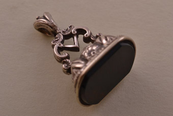 Silver Victorian Seal With Bloodstone