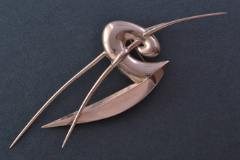 Silver Modernist Brooch