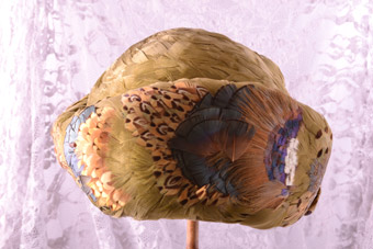  Vintage Hat With Feathers 