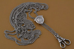 Silver Art Nouveau Guard Chain