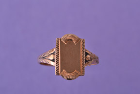 9ct Rose Gold Vintage Signet Ring