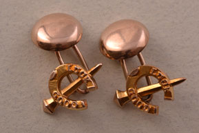 Rose Gold Victorian Horse Shoe Cufflinks