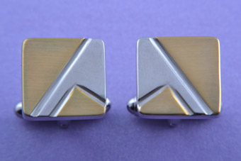 Modern Two-Tone Cufflinks