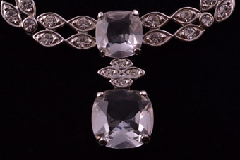 Modern Necklace With Diamanté