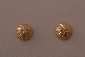 9ct Yellow Gold Modern Stud Earrings