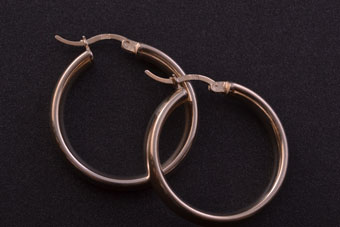 Modern Silver Hoop Stud Earrings