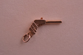 Gold Hand-Gun Charm