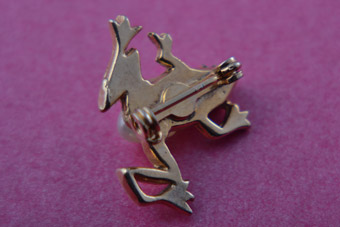 Gilt Frog Brooch