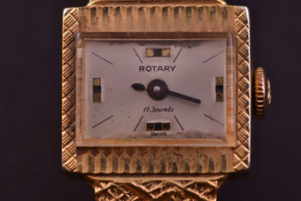 Gilt Retro Rotary Watch