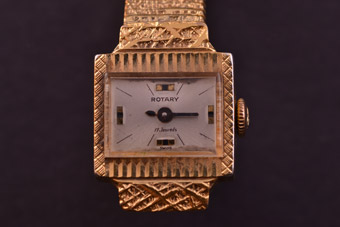 Gilt Retro Rotary Watch