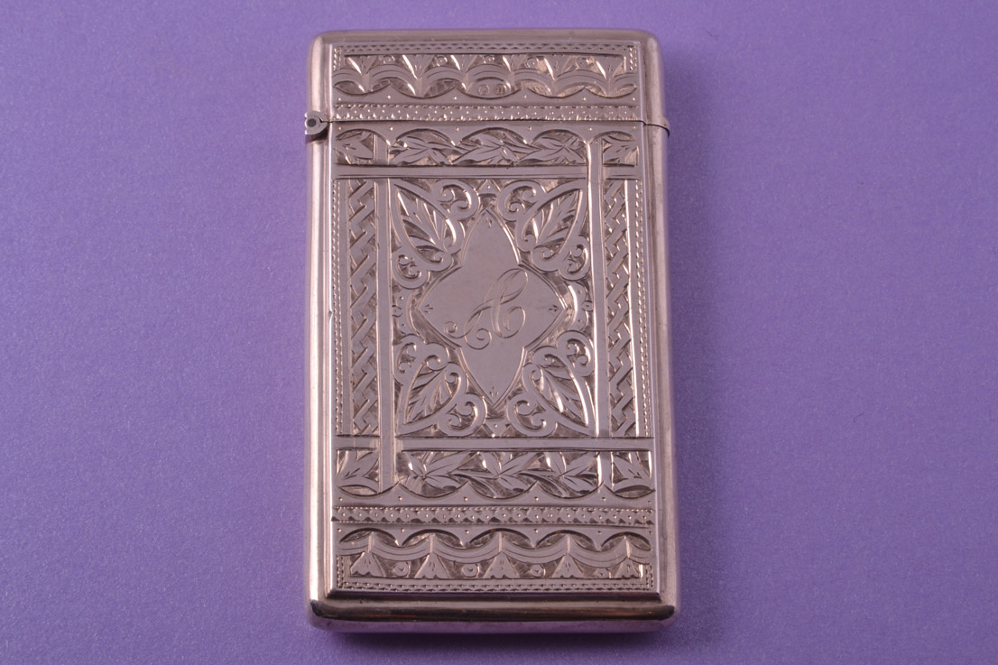 Silver Victorian Lady's Card Case 