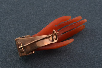 Victorian Hand Brooch