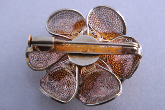 Silver Flower Brooch