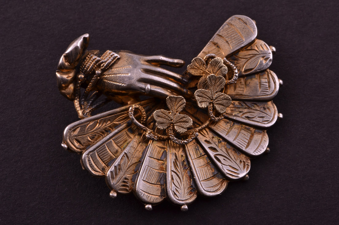 Silver Gilt Victorian Brooch
