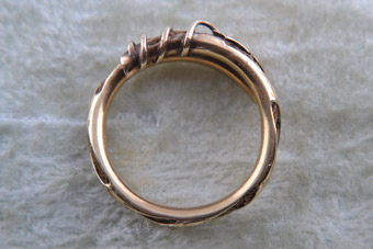 9ct Gold And Hair Ring 