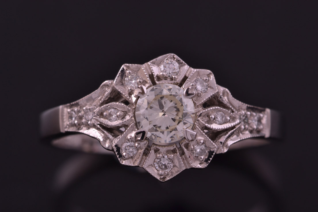 Gold Modern Designer Ring With Diamonds