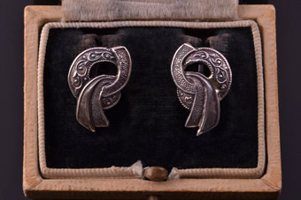 Silver 1940's Screw On Earrings