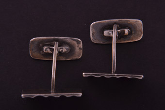 Silver Retro Cufflinks
