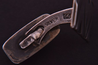 Silver Retro Cufflinks