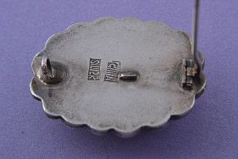 Silver Oriental Brooch 