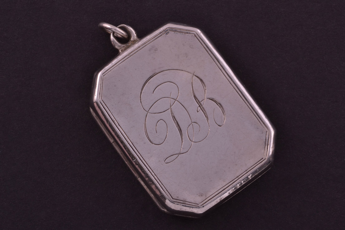 Silver Vintage Locket With Initials