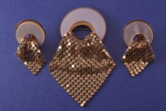 Set Made From Chainmail And Mother-Of-Pearl
