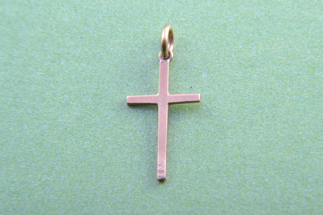 9ct Rose Gold Small Cross