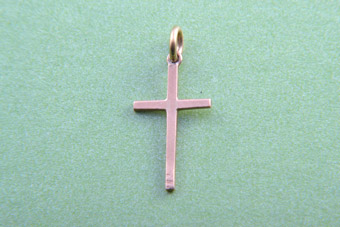 9ct Rose Gold Small Cross