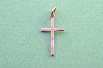 9ct Rose Gold Small Cross