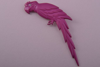 Plastic Parrot Brooch