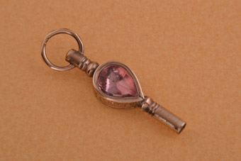 Watch Key With Agate And Foiled Crystal