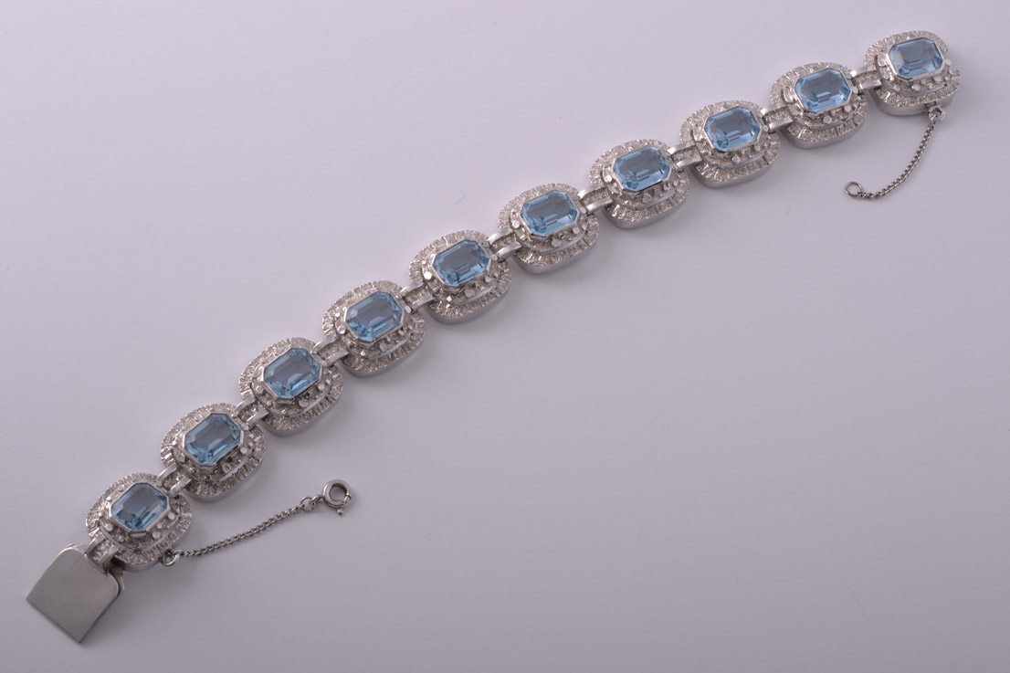 Silver 1950's Bling Bracelet