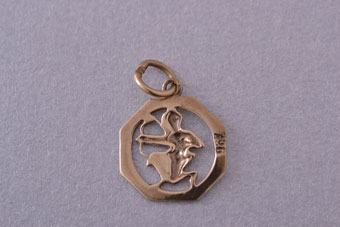 Gold Vintage Cupid Charm