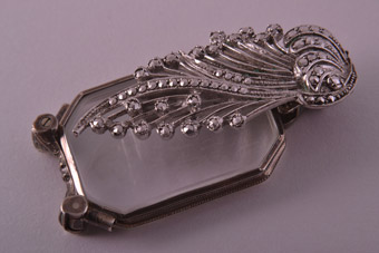 Art Deco Lorgnette With Marcasite