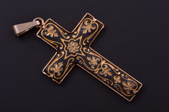 Vintage Damascene Cross