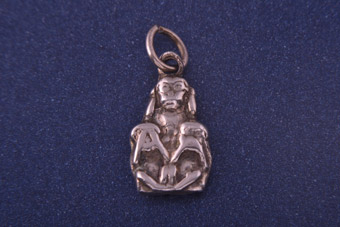 Silver Monkey Charm