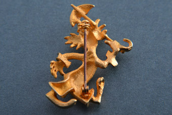 Gilt Clown Brooch
