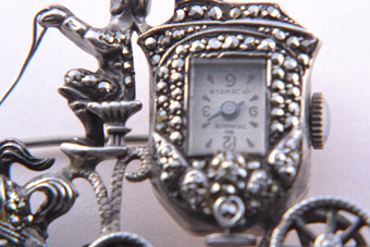 Silver Brooch / Watch