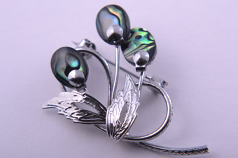 White Metal Brooch