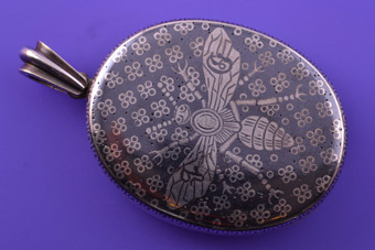 Niello Victorian Locket