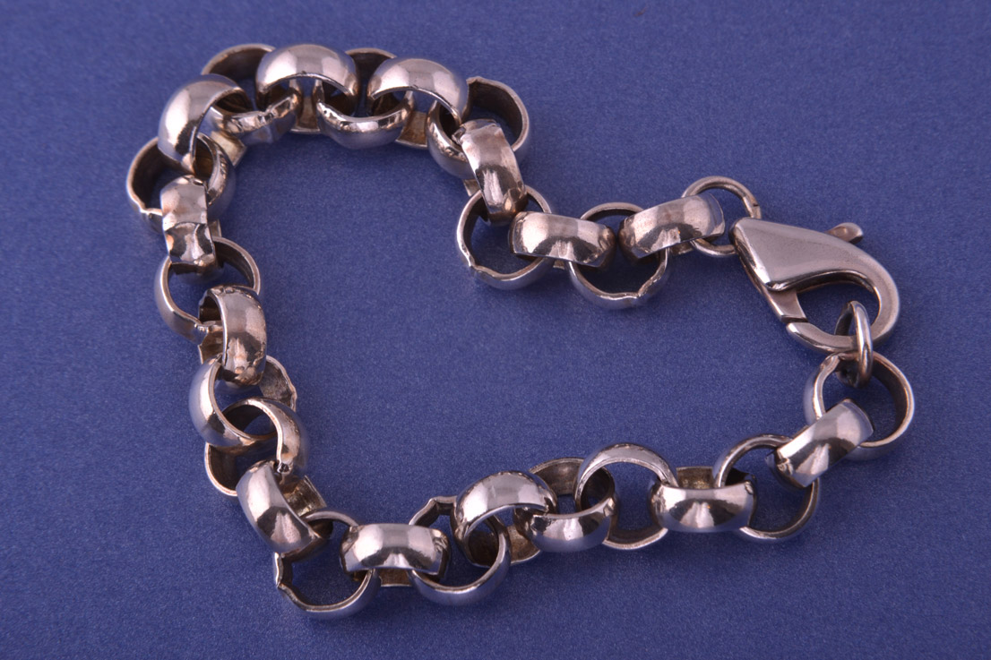 Silver Modern Belcher Link Bracelet