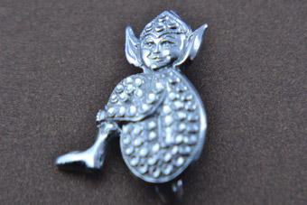 White Metal Pixie Brooch